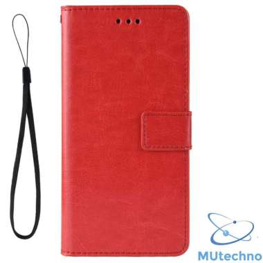 Flip Cover XIAOMI Redmi Note 8 pro Leather Case Redmi Note 8 pro Wallet Casing Kulit - Xiaomi Redmi Note 8 RED