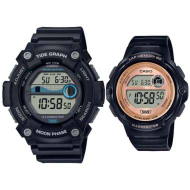 JAM TANGAN COUPLE ORIGINAL CASIO WS 1300H 1A WITH CASIO LWS 1200H 1AVDF JAM COUPLE ORIGINAL CASIO WS
