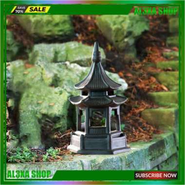 Ornamen Patung Pagoda Dekorasi Taman Bonsai