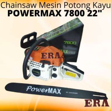 POWERMAX - Chainsaw 7800 Bar 22” Mesin Gergaji Pohon Kayu 22 Inci Alat Potong Kayu 22 Inch SINSO SEN
