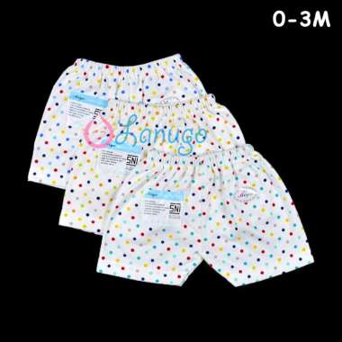 MIYO 3 Pcs Celana Pendek Bayi/Baby Polkadot (0-3M)| Perlengkapan Bayi / Bawahan Baju Bayi Newborn