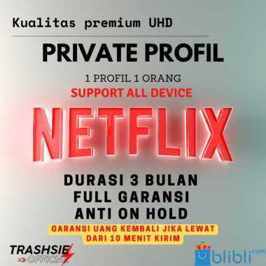 [TERLARIS] Netflix Premium Private 3 Bulan Murah UHD 4K Full Garansi