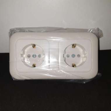Stopkontak 2 Gang CP Panasonic WEJP 11222-7