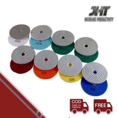JHT Diamond Pad 4 Inch - Mata Gerinda Poles Marmer Granit Batu GRIT 500