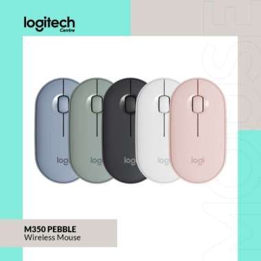 Logitech Pebble Wireless Bluetooth Mouse M350 warna Putih