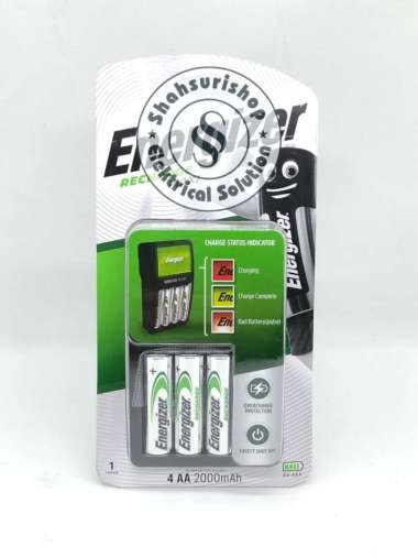 Charger Baterai Energizer CHVCM4 4 SLOT + BATERAI AA 4 2000 MAH