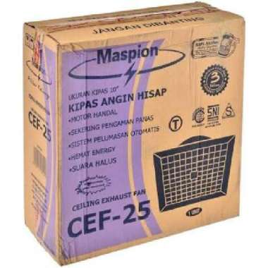 Maspion cef 25 / exhaust fan maspion ceiling 10 inch