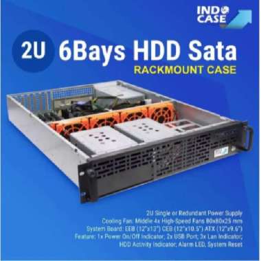 INDOCASE - IC2006 Case Rackmount 2U w/ PSU 500W 80+GOLD
