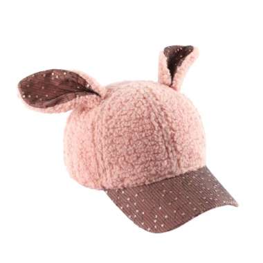 Baseball cap : RABBIT CAP - Topi baseball topi pria topi wanita topi kelinci topi bunny PINK