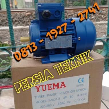 Real Pict L Dinamo Elektro Motor Yuema 0.18Kw / 0.25 Hp / 2P / 1 Phase