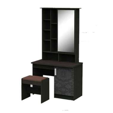 Jual Lunar Minimalis Lemari Pakaian Coklat 3 Pintu Meja Rias