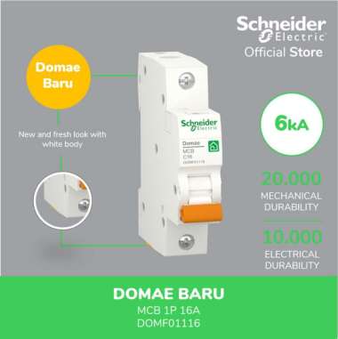 Schneider Electric NEW DOMAE MCB 16A 1P - DOMF01116