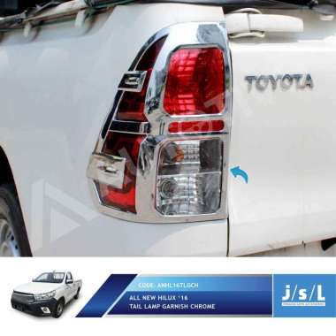 JSL Garnish Lampu Belakang All New Hilux Tail Lamp Garnish CHROME