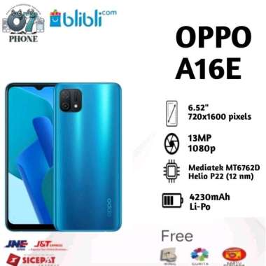 OPPO A16e (RAM 3GB & INTERNAL 32GB) GARANSI RESMI OPPO INDONESIA Biru