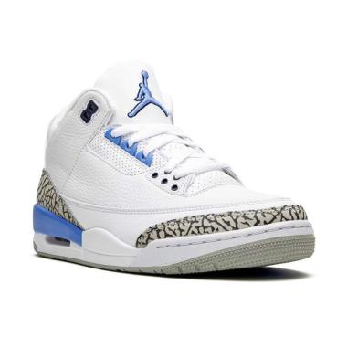NIKE Air Jordan 3 Retro UNC Sepatu Sneakers Pria 10 Putih