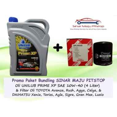 Unilub Prime XP 10W-40 Oli +Filter Oli Daihatsu Gran Max or Daihatsu Luxio [Paket Bundling]