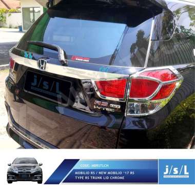 JSL List Bagasi Belakang RS Trunk Lid Mobil for Mobilio CHROME
