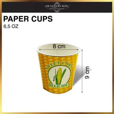 Cofee Cup Corn 6,5 oz | Gelas Jasuke Motif | Gelas Kopi | Papercup| Multicolor