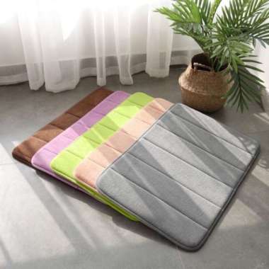 Keset Kaki Anti Slip/Keset Kaki Memory Foam Lembut/Doormat/Mat warna Ungu