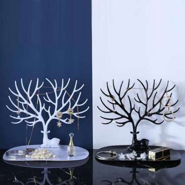 ONE-K135 Rak Display Perhiasan Wanita Bentuk Tanduk Rusa Tempat Penyimpanan Kalung Cincin / Rak Orga