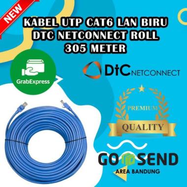 DTC Netconnect Roll Kabel UTP CAT6 LAN - Biru [305 meter] blue