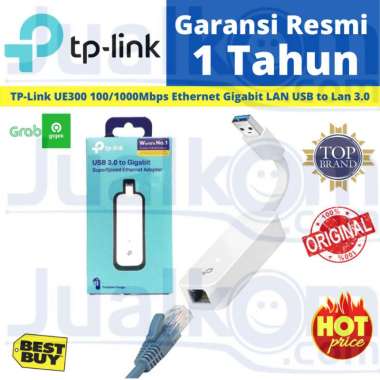 TP-LINK UE300 LAN USB 3.0 to Gigabit Ethernet Network Adapter Putih