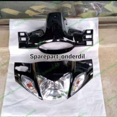 Batok kepala depan belakang plus reflektor set Honda karisma 125 hitam warna fullset