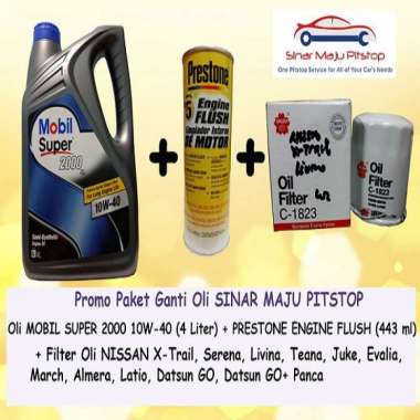 Paket Ganti Oli DATSUN GO+ PANCA & DATSUN GO HATCHBACK & DATSUN CROSS - MOBIL SUPER 10W-40 API SN Or