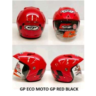 Helm SNI / Helm Gp Eco Solid / Helm Half Face Gp Red Black