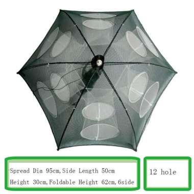 Jaring Pancing Ikan Hexagonal 12 Hole Fishing Net Trap Cage - H14572