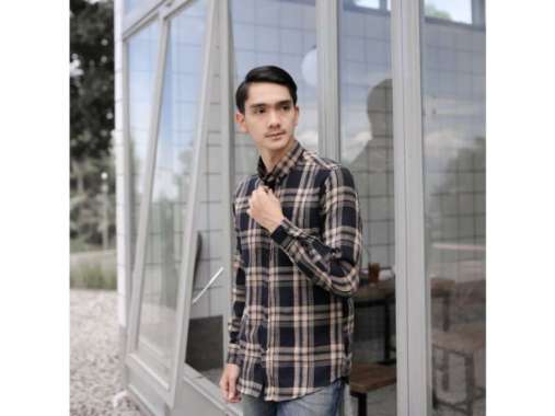 Harga Flannel Pria Premium Olive 