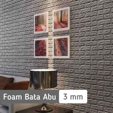 [Putih & Warna] 3D Brick Foam Bata Putih Warna Krem Cream Biru Hijau Ijo Kuning Abu Silver Timbul Ke