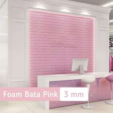 [Putih & Warna] 3D Brick Foam Bata Putih Warna Krem Cream Biru Hijau Ijo Kuning Abu Silver Timbul Ke