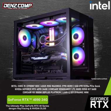 MAXIMUS RIG HERO PC - I9 13900KF | RTX 4090 | NVMe 2TB | DDR5 kapasitas memori 64GB Putih