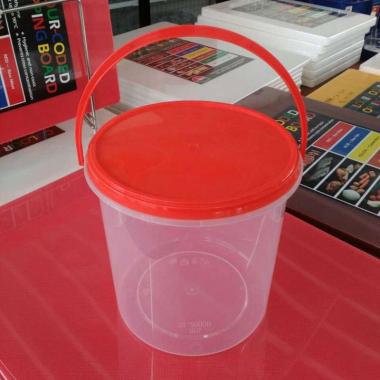 ms venture Toples Plastik Tutup Merah [2000 mL] CLEAR