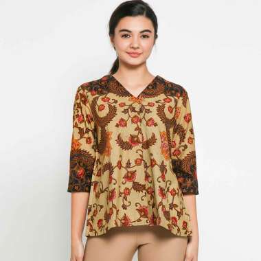 Danar Hadi Blouse Batik Motif Galar Bunga Wanita 78.0919.GLBN7 - Green M -