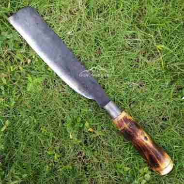 Golok Kayu Bahan Baja Per Hitam/Grey