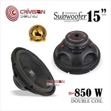 SUBWOOFER 15 Inch 850 Watt RMS DOUBLE COIL PEGASUS PG-1556