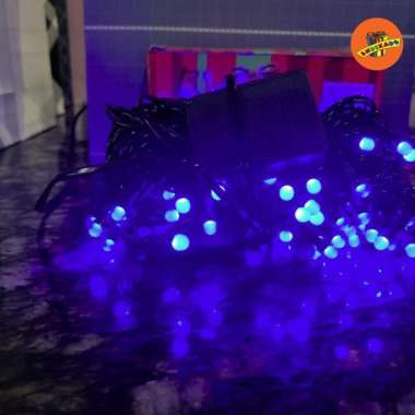 LAMPU NATAL 100 LED- Lampu Pohon Natal DISKON 20% Biru