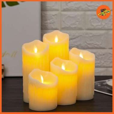 MAKASSAR! REALISTIC LED CANDLE LELEH - Lampu Lilin LED Goyang