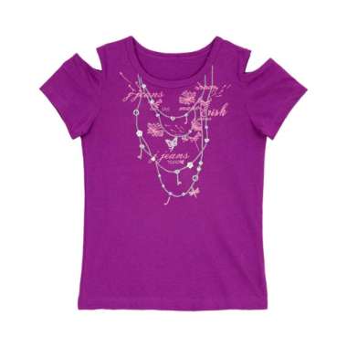 TORIO Basic Graphic Tee Purple -Baju Atasan Anak - Kaos Anak Perempuan 8-9 tahun