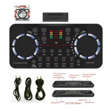 Soundcard V300 PRO Live Broascast Phone Microphone Audio Bluetooth USB