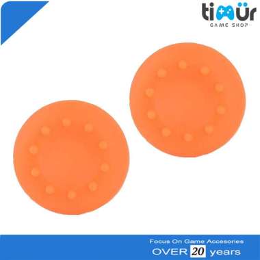Karet Silikon Analog Thumb Grip Stik PS2 PS3 PS4 Xbox 360 One Orange