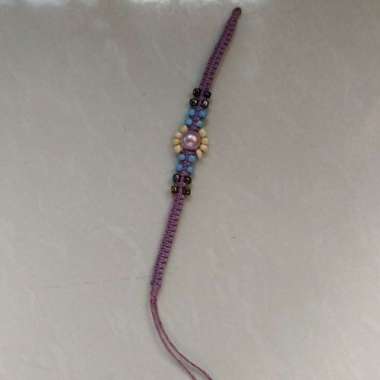 GELANG TALI PERSAHABATAN HANDMADE GELANG MANIK Ungu