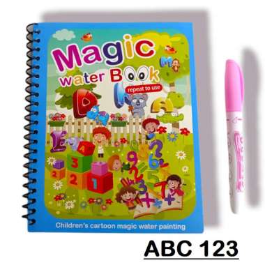 Magic Book Invisible Ink / BUKU GAMBAR / BUKU MEWARNAI / MAGIC WATER COLORING BOOK / Buku Edukasi Mo