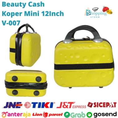 Koper Mini Beauty Case Tas Koper Make Up Kosmetik 12 Inch 007 warna UNGU TUA