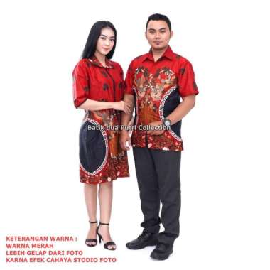 Couple Batik Sekdress Lengan Panjang 3/4 tebaru By Dua Putri Collection WANITA S
