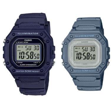 JAM TANGAN COUPLE ORIGINAL CASIO W 218H 2A WITH CASIO W 218HC 2 JAM COUPLE ORIGINAL CASIO W-218H-2A 
