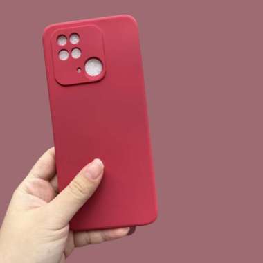 Soft Case Xiaomi Redmi 10C Silikon Candy Macaron Bludru Merah