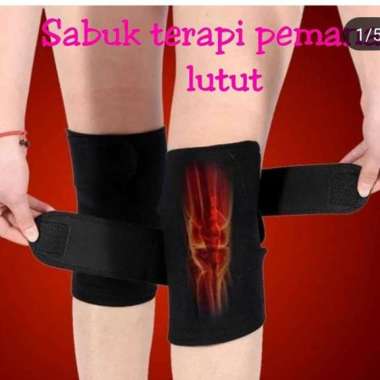 Sabuk terapi pemanas lutut magnetic therapy self heating knee pad